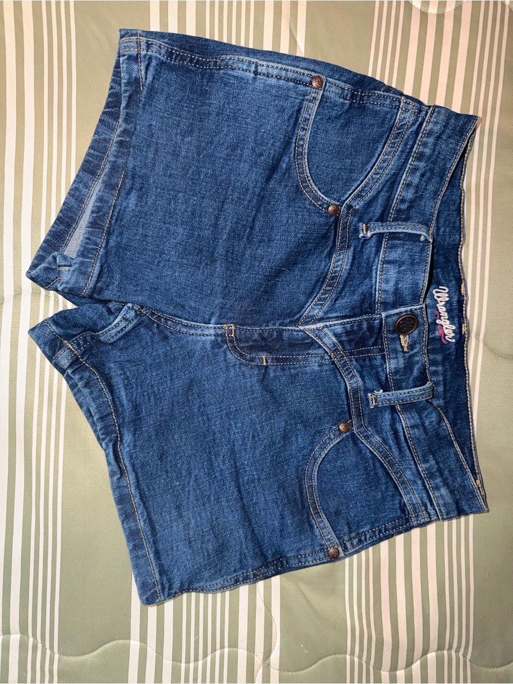 Wrangler Dark Blue Classic Denim Jean Shorts